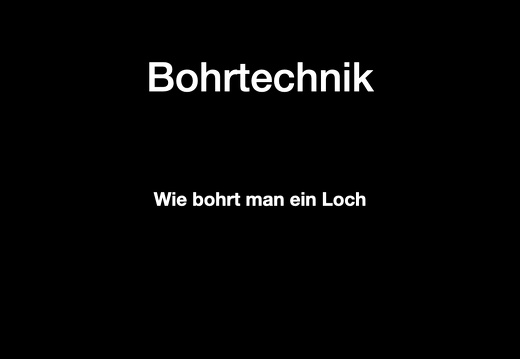 Bohrtechnik